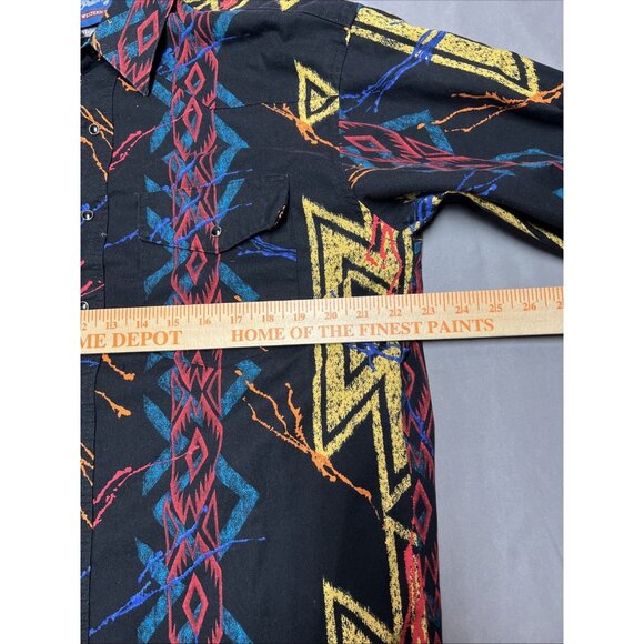 Wrangler Western Shirt Womens Size XL Aztec Pearl Snap Long Sleeve Button Down - Picture 10 of 16